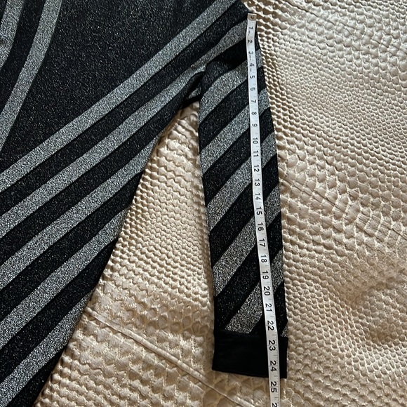 Balmain Paris Chevron Stripe Lurex Cocktail LS Dress - Picture 13 of 16